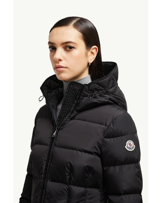 Moncler Black Avoce Hooded Short Down Jacket
