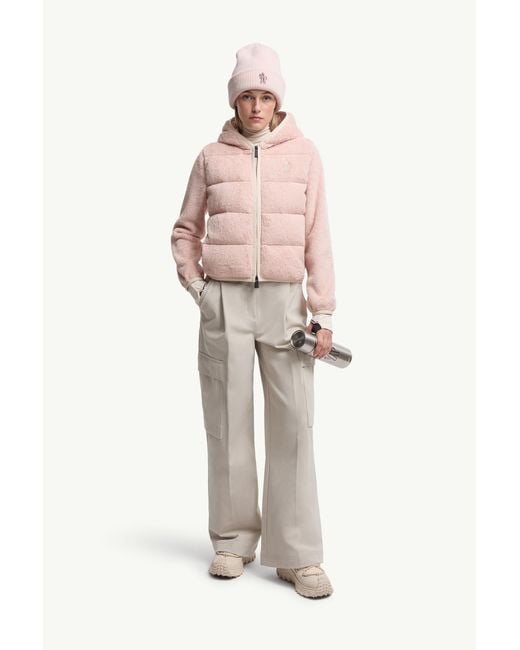 Sudadera Acolchada Con Capucha Y Cremallera Polartec, Mujer, Talla Moncler de color Pink