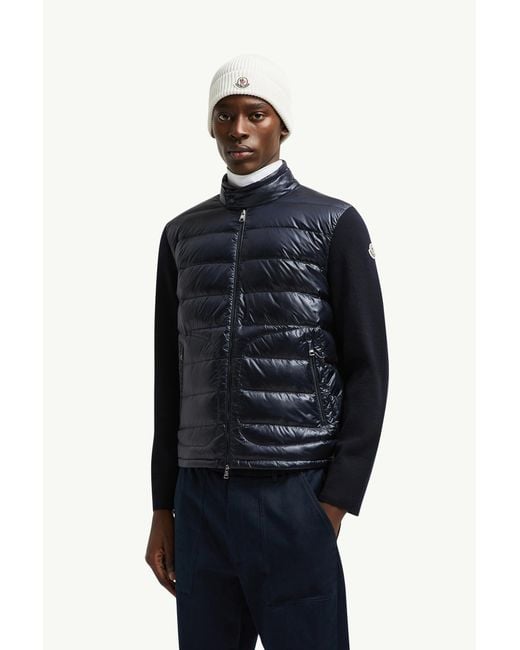 Cárdigan Acolchado De Lana Con Cremallera, Hombre, Talla Moncler de hombre de color Blue