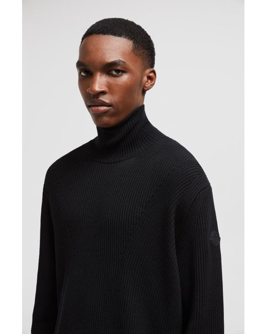 Moncler Polo Neck Jumper in Black for Men Lyst UK