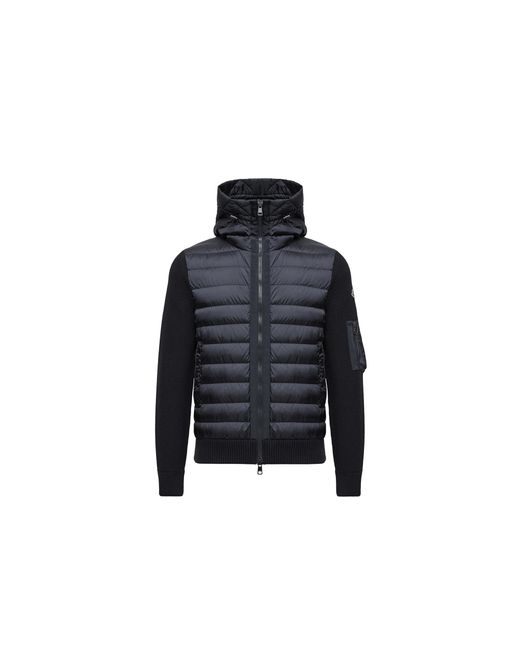 Moncler Blue Moncler Padded Zip-Up Cardigan for men