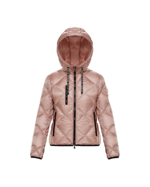 Moncler Pink Oulx Hooded Shell-down Jacket