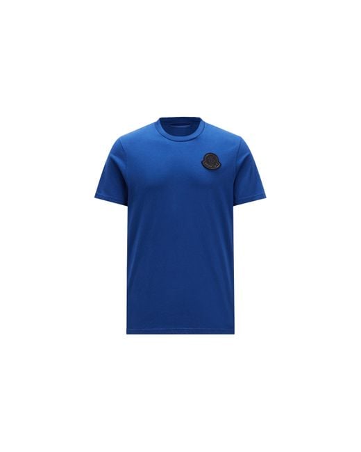 Moncler T-shirt mit logoaufnäher in Blue für Herren