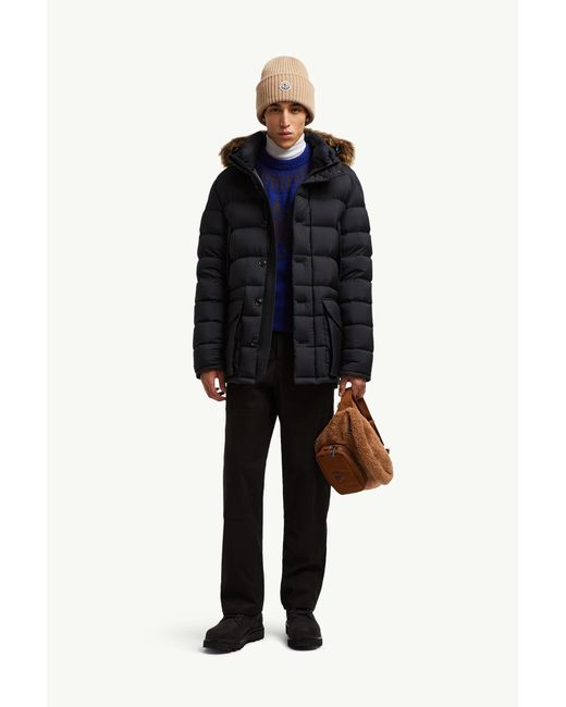 Doudoune Mi-Longue Clunye À Capuche Moncler pour homme en coloris Black