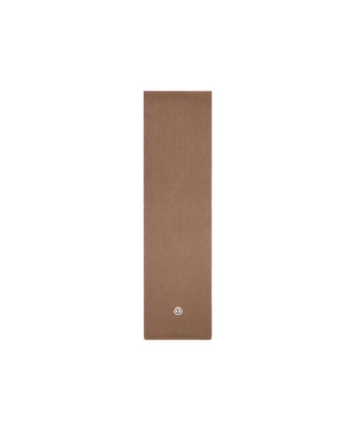 Sciarpa Con Logo di Moncler in Brown da Uomo