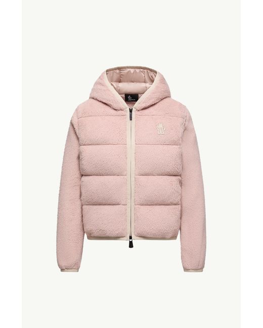 Sudadera Acolchada Con Capucha Y Cremallera Polartec, Mujer, Talla Moncler de color Pink
