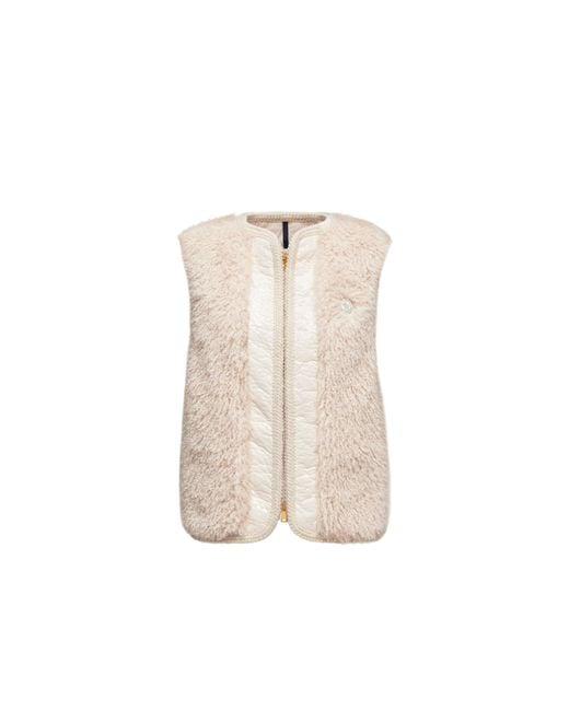 Moncler Natural Moncler Tournel Teddy Padded Gilet