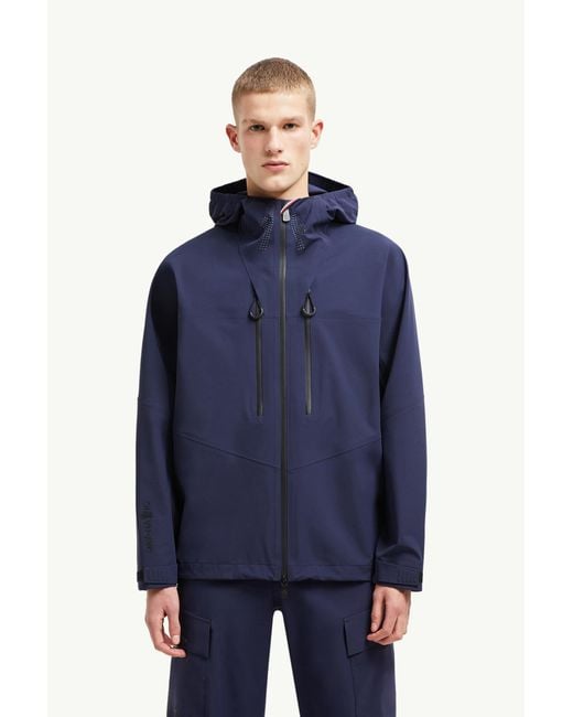 Moncler Blue Orden Hooded Shell Jacket for men