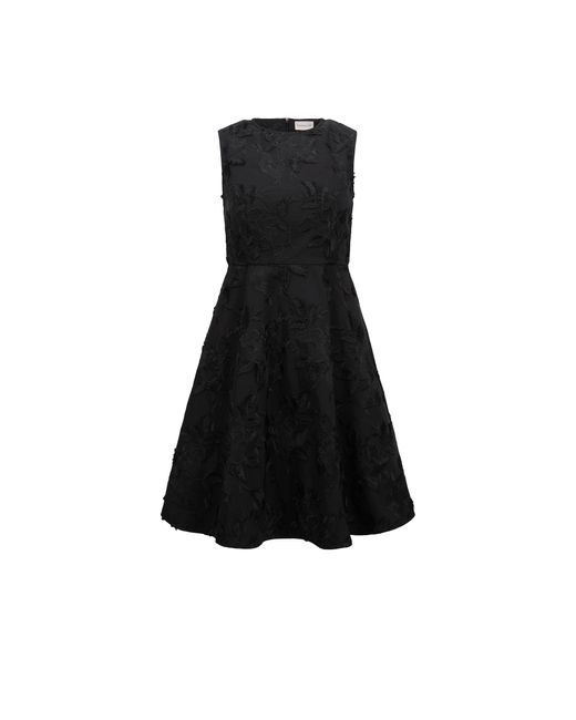 Abito Floreale Testurizzato di Moncler in Black