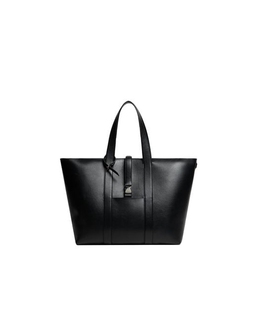 Bolso Tote De Piel X Ee72 By Edward Enninful Ee, Mujer, Talla Moncler x Edward Enninful de color Black