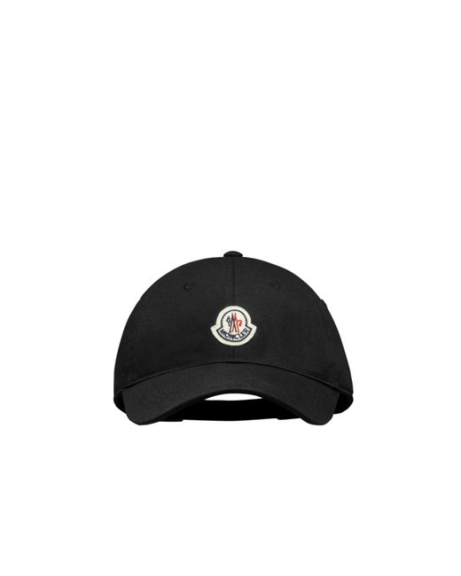 Gorra de béisbol con logotipo Moncler de hombre de color Black