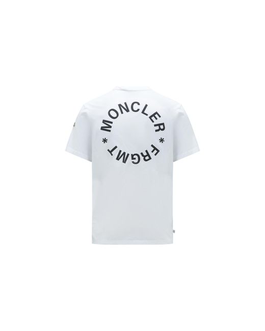 MONCLER X FRGMT White X Frgmt Logo Motif T-shirt Black