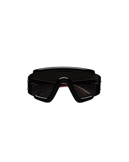 Moncler Black Lunettes Lancer Shield Sunglasses