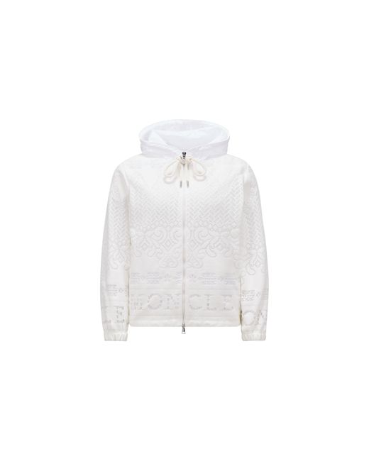 Moncler White Leimone Hooded Jacket