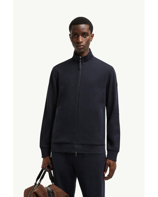 Sweat En Coton Et Cachemire À Bordure En Daim Moncler pour homme en coloris Blue