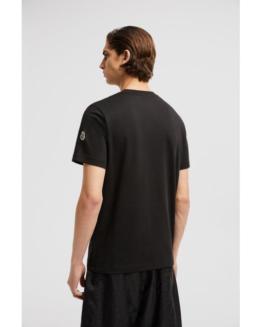 Monogram Camiseta De Algodón Con Bolsillo, Hombre, Talla Moncler de hombre de color Black