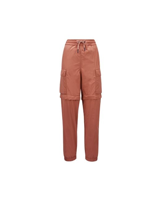 3 MONCLER GRENOBLE Red Adjustable Trousers