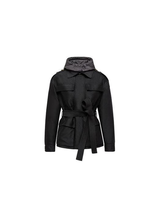 Moncler Black Essalois Hooded Down Field Jacket