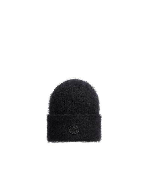 Moncler Black Mütze Aus Einer Wolle-Mohair-Mischung, Damen, Größe