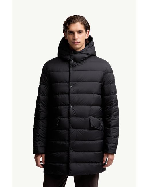 メンズ Moncler Merri ロングダウンジャケット Black