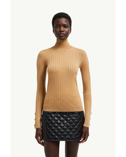 Moncler Natural Wool & Cashmere Polo Neck Jumper