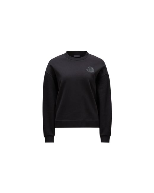 Moncler Black Sweatshirt mit logo-motiv