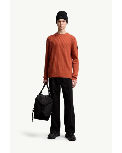 Moncler Red Wool Jumper With Pocket for men