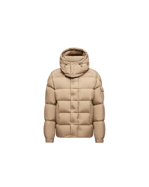 Moncler Natural Moncler Maya 70 Hooded Short Down Jacket