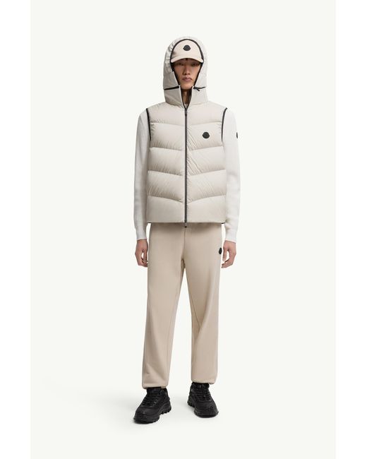 Chaleco Plumífero Con Capucha Y Acolchado Diagonal Guersac, Hombre, Talla Moncler de hombre de color Natural