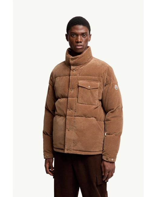 メンズ Moncler Serrant ショートダウンジャケット Brown