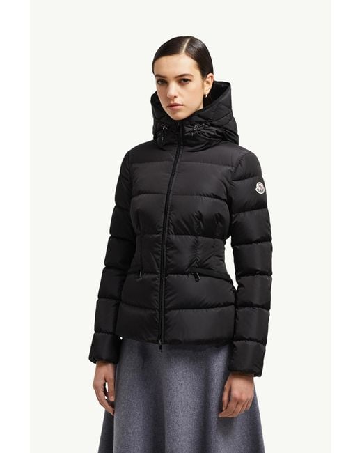 Moncler Black Avoce Hooded Short Down Jacket