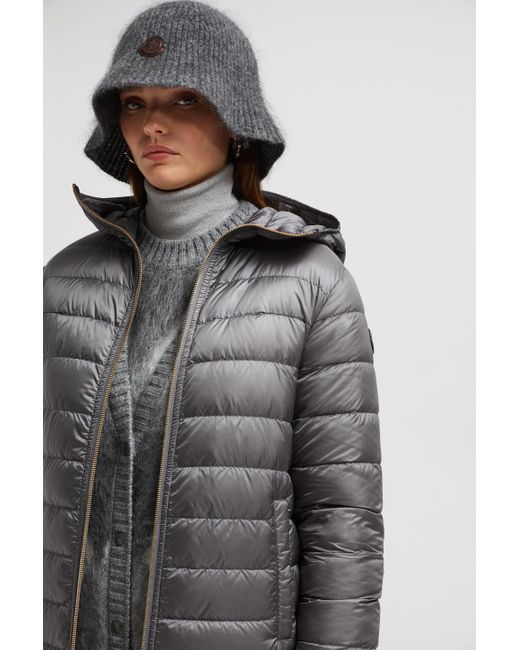 Moncler Gray Bonrepos 3-In-Wool & Cashmere Long Down Jacket