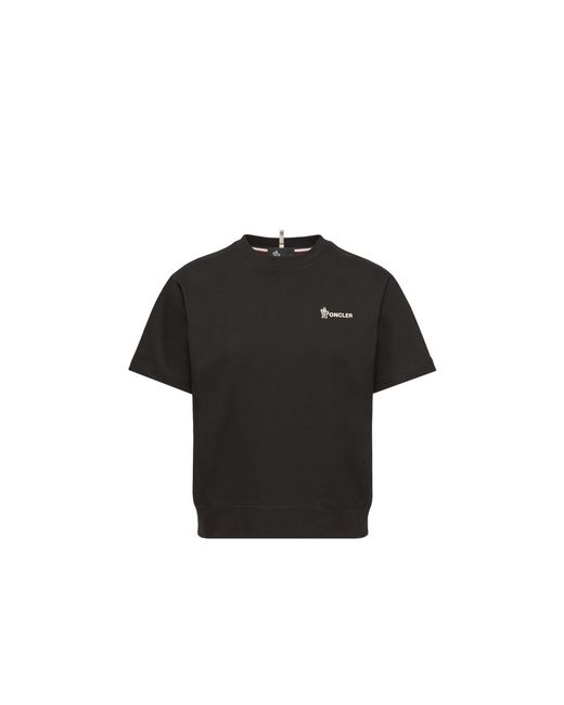 Moncler Black Moncler Logo Cotton T-Shirt