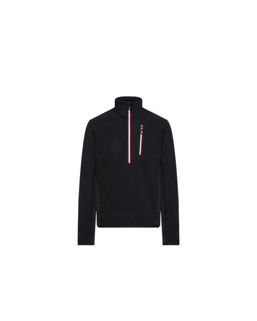 Moncler Black Moncler Half-Zip Polo Neck for men