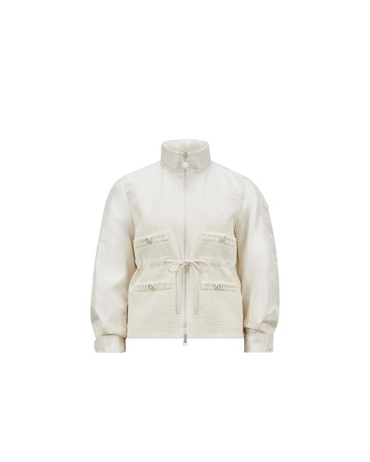 Moncler White Fermont Hooded Field Jacket