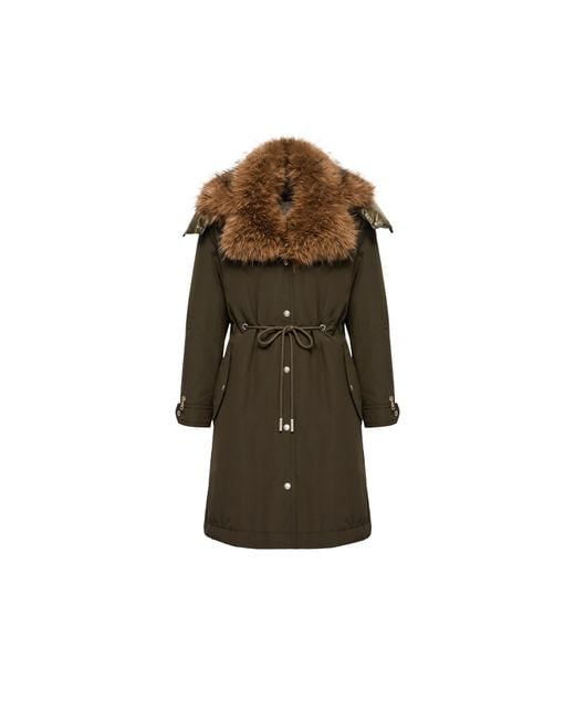 Moncler Green Moncler Halicte Long Down Parka