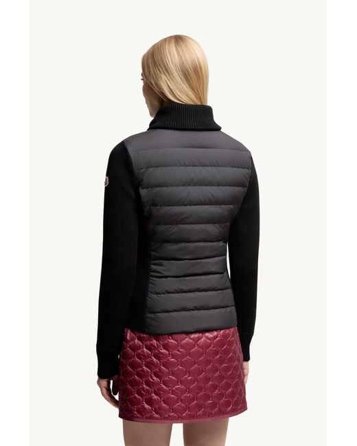 Cárdigan Con Cremallera De Lana Acolchada, Mujer, Talla Moncler de color Black
