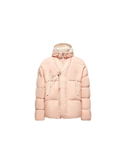 Moncler x Gilga Farm designed by Donald Glover Pink Moncler X Gilga Farm By Donald Glover Tangelo Short Down Jacket for men