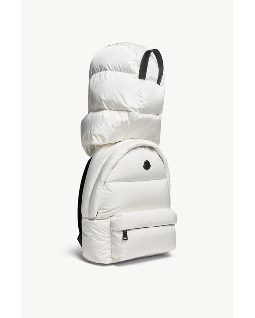 Moncler White Caradoc Water-Repellent Backpack for men