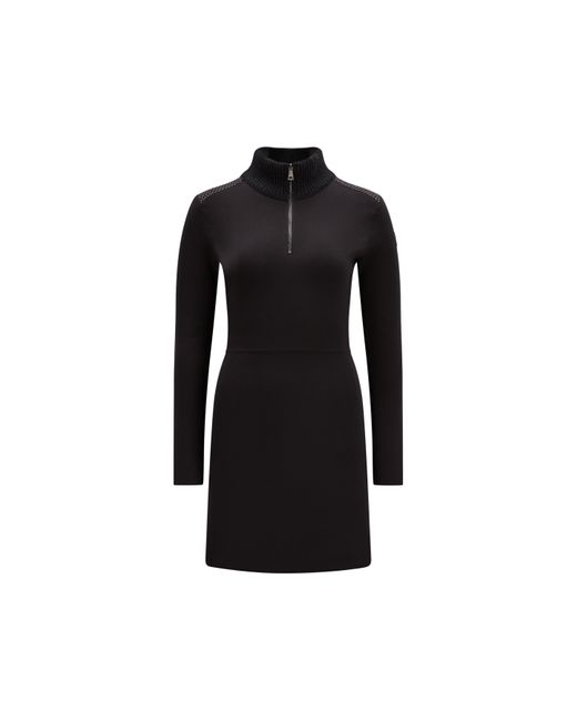 Moncler Black Knit Midi Dress