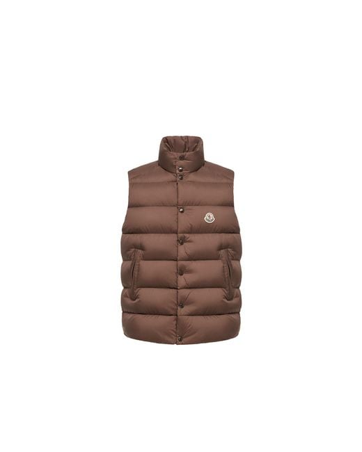 Moncler Brown Moncler Tibb Down Vest for men