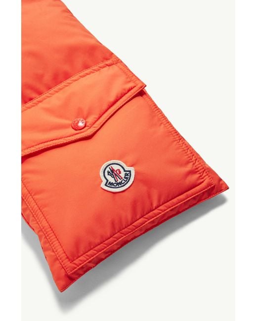 Moncler Orange Down Packable Scarf
