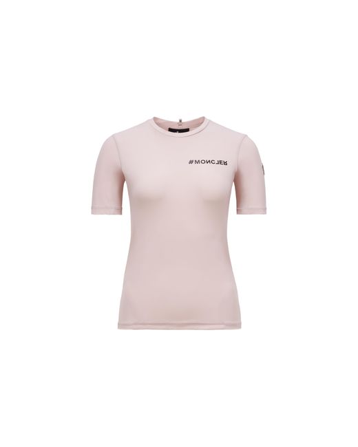 3 MONCLER GRENOBLE Pink Logo T-shirt
