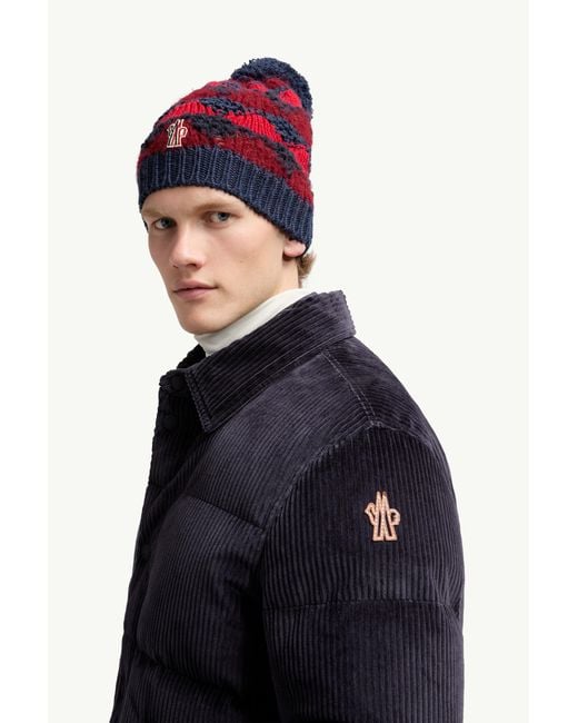 Moncler Blue Elgon Corduroy Down Ski Jacket for men