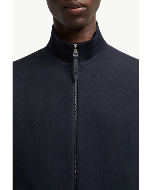 Sweat En Coton Et Cachemire À Bordure En Daim Moncler pour homme en coloris Blue