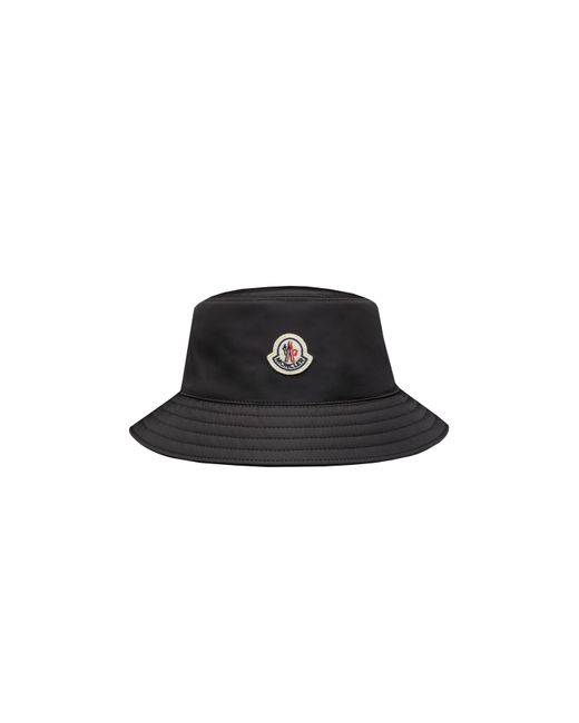 Moncler Black Logo Bucket Hat for men