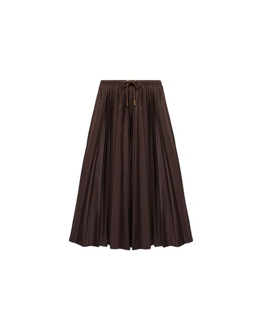 Moncler Brown Moncler Pleated Midi Skirt