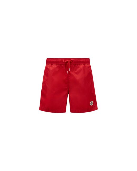 Moncler Red Swim Shorts for men