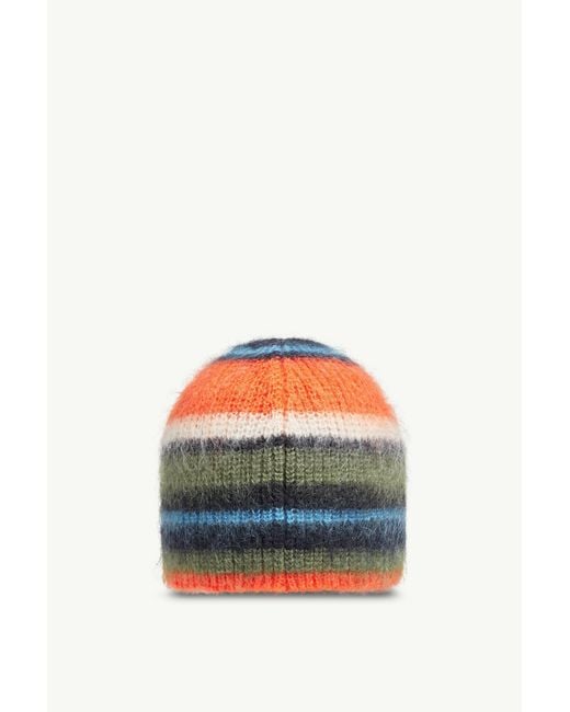 Gorro De Mohair De Rayas, Hombre, Talla Moncler de hombre de color Red