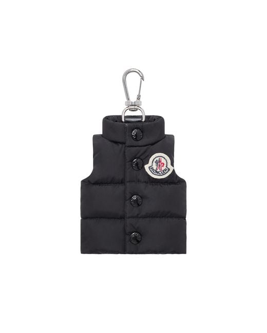 Moncler Black Moncler Down Vest Shape Key Ring for men